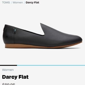 EUC TOMS Vegan Leather Darcy Flat